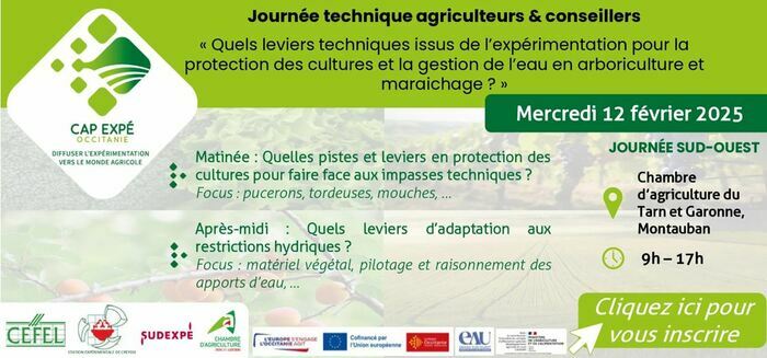 Journée technique agriculteurs & conseillers Chambre d'agriculture Tarn et Garonne