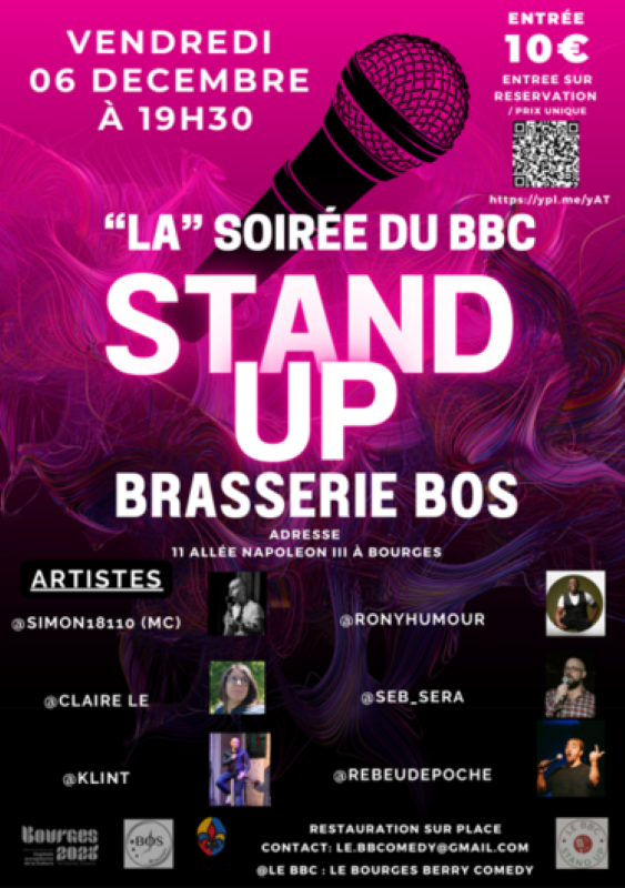 La soirée du Bourges Berry Comedy STAND UP