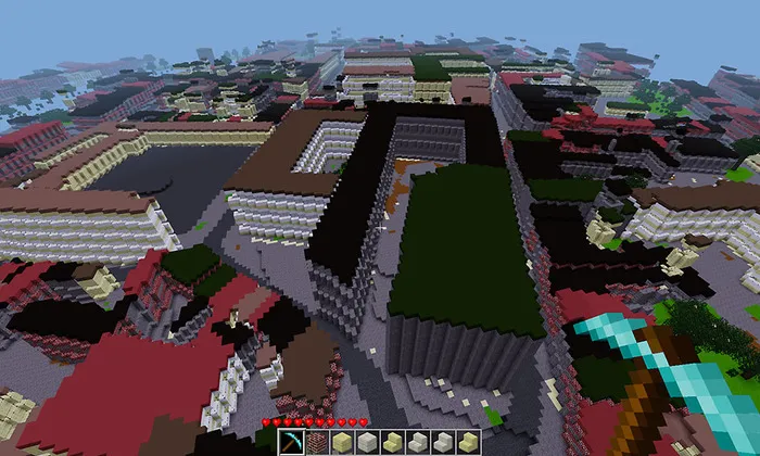 Le Labo version Minetest - Recréz le centre-ville de Cambrai dans le jeu de construction Minetest. Le Labo Cambrai