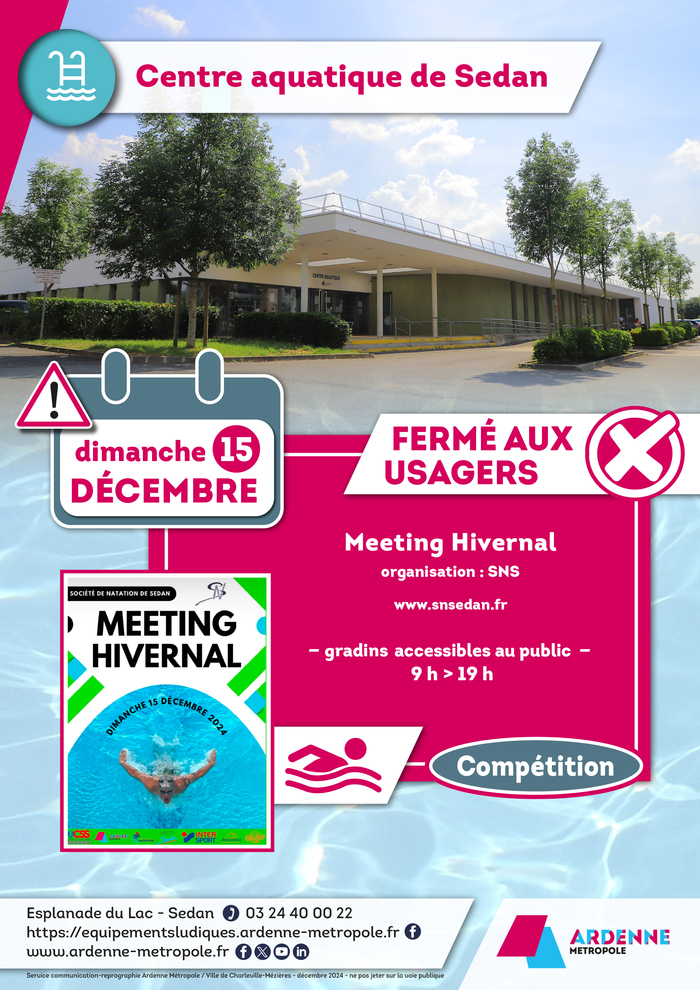 Meeting hivernal SNS Centre aquatique de Sedan Sedan