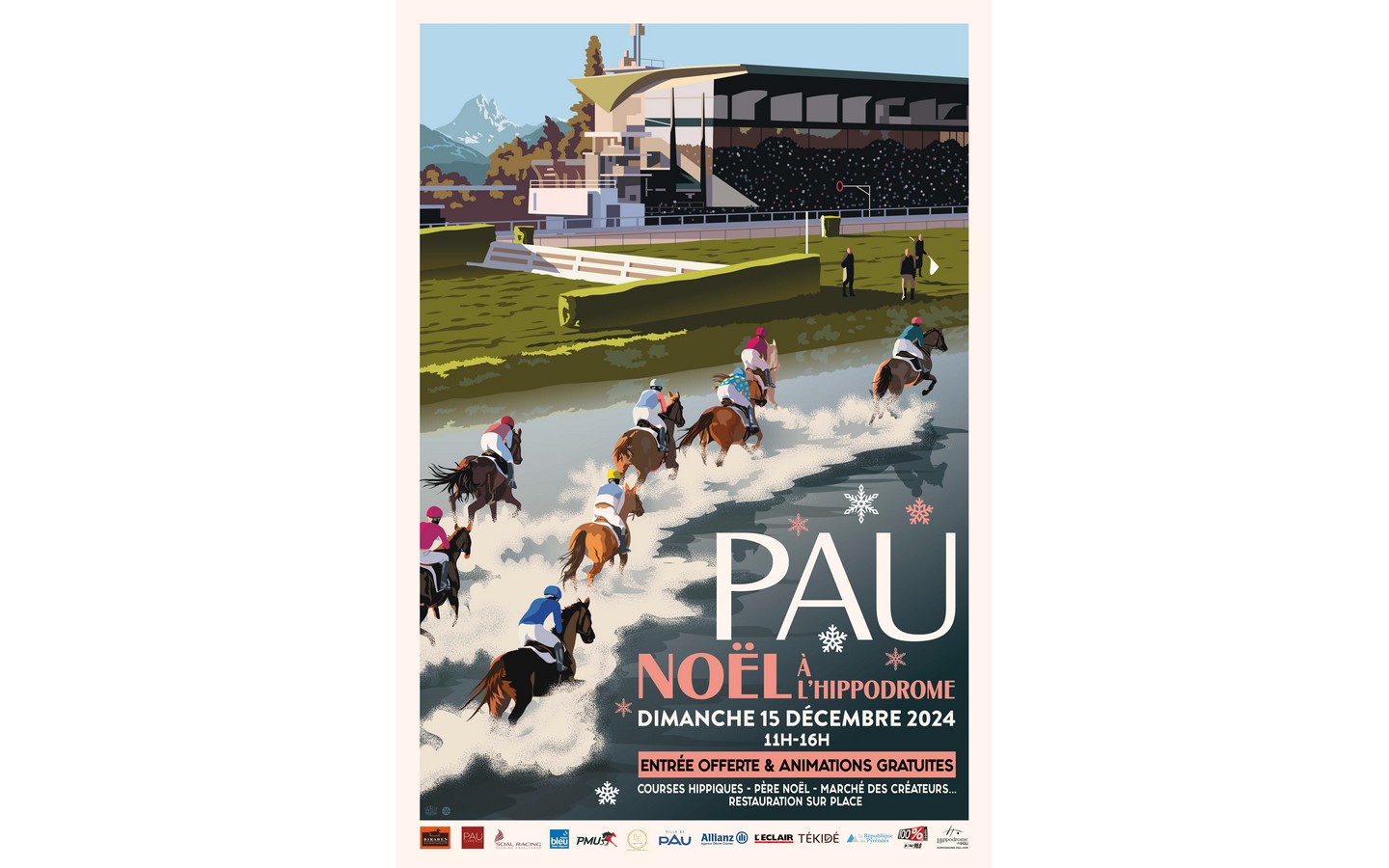 Noël à l'hippodrome de Pau Grand Prix de Pau Biraben Foie Gras