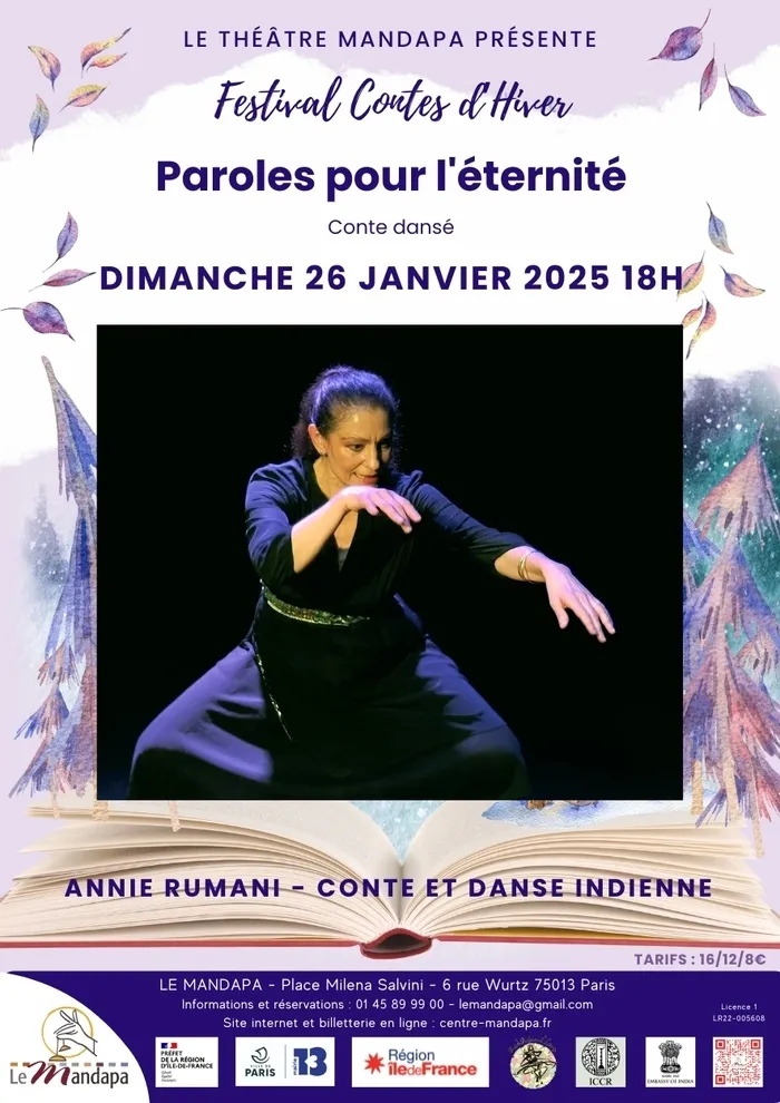 Paroles pour l'éternité - Conte dansé Théâtre Mandapa Paris