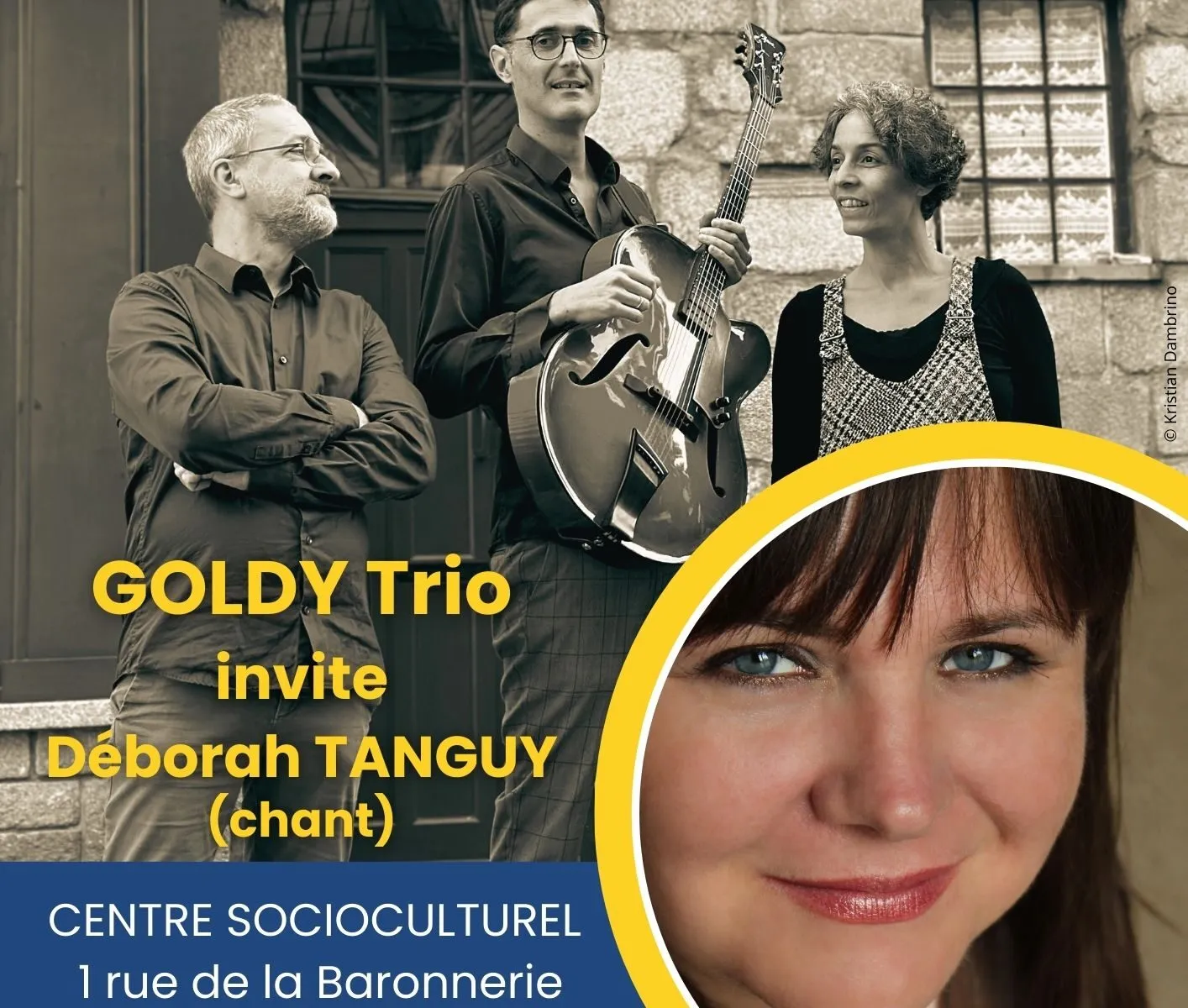 Soirée Jazz à Bretteville-sur-Odon avec Swing Scénique | Goldy Trio invite Déborah Tanguy