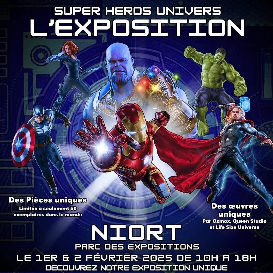 Super héros univers l'exposition à Niort