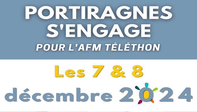 TÉLÉTHON 2024 PORTIRAGNES S'ENGAGE