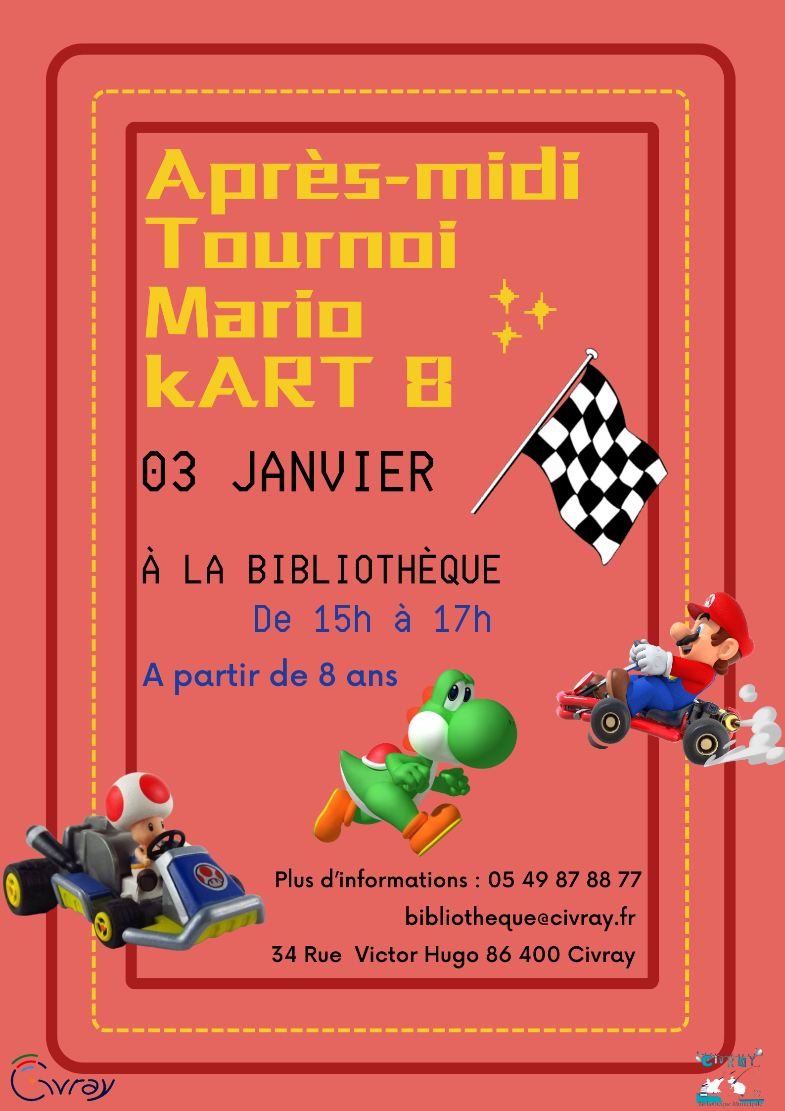 Tournoi jeux vidéo Mario-Kart