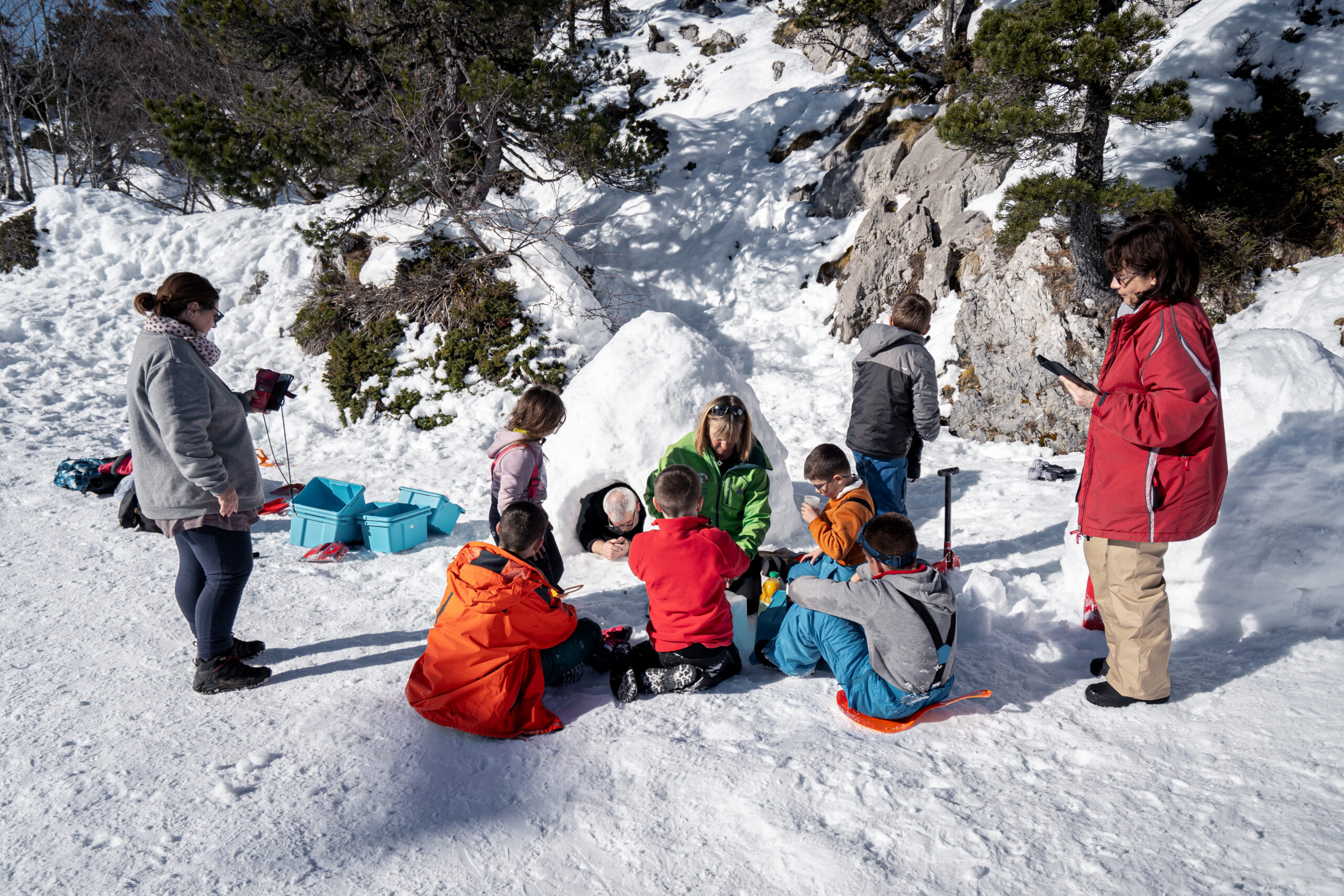 Trappeurs en famille à La Pierre Saint-Martin