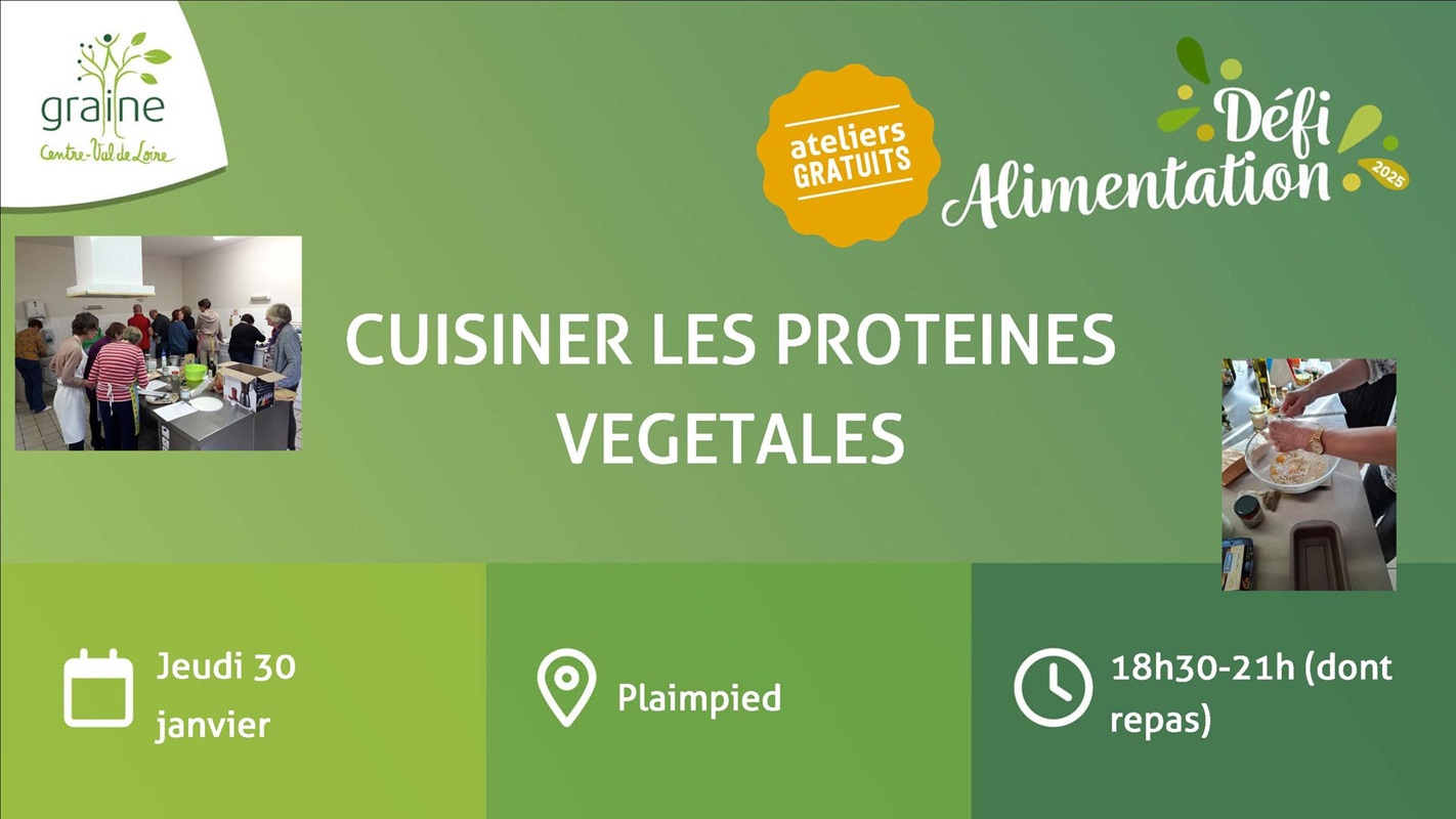 Atelier cuisiner les protéines végétales