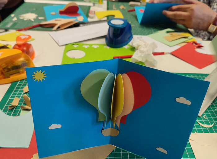 Atelier de création de pop-up Médiathèque Rangueil Toulouse