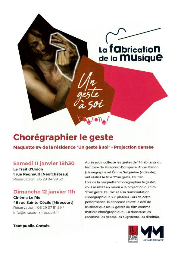 CHORÉGRAPHIER LE GESTE PROJECTION DANSÉE