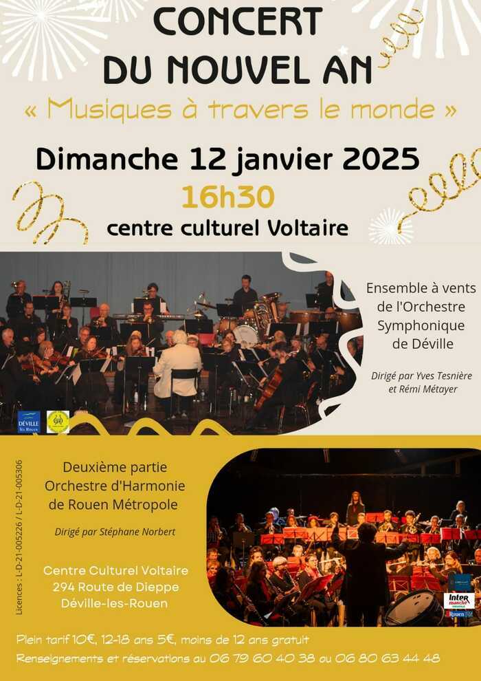 Concert du Nouvel an OHRM/OSD - Déville-les-Rouen Centre Culturel Voltaire Déville-lès-Rouen