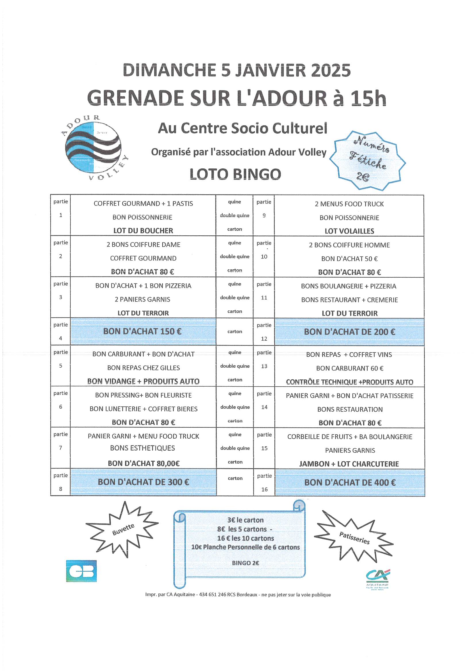 Loto du nouvel an