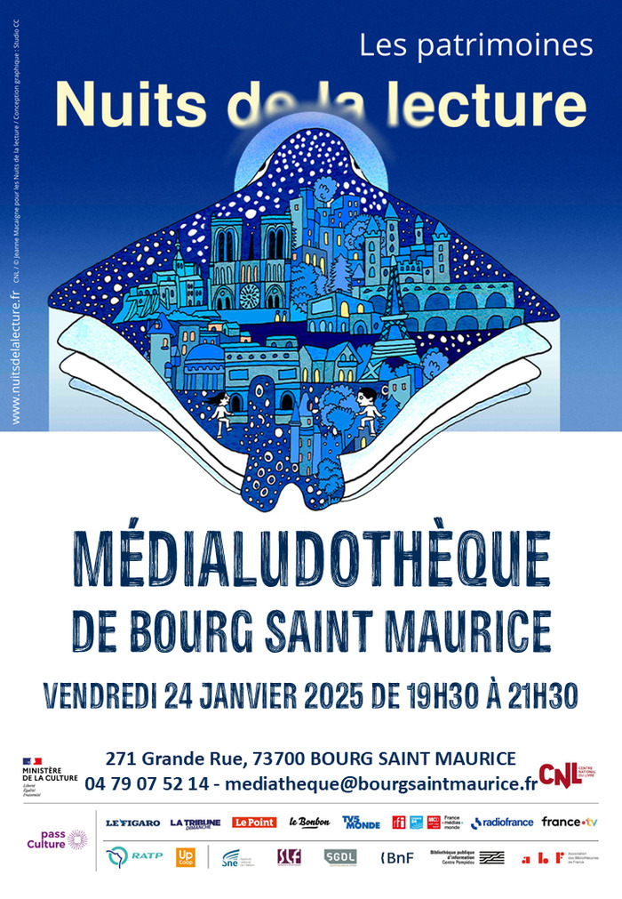 Nuit de la Lecture 2025 : les Patrimoines Médialudothèque de Bourg Saint Maurice Bourg-Saint-Maurice