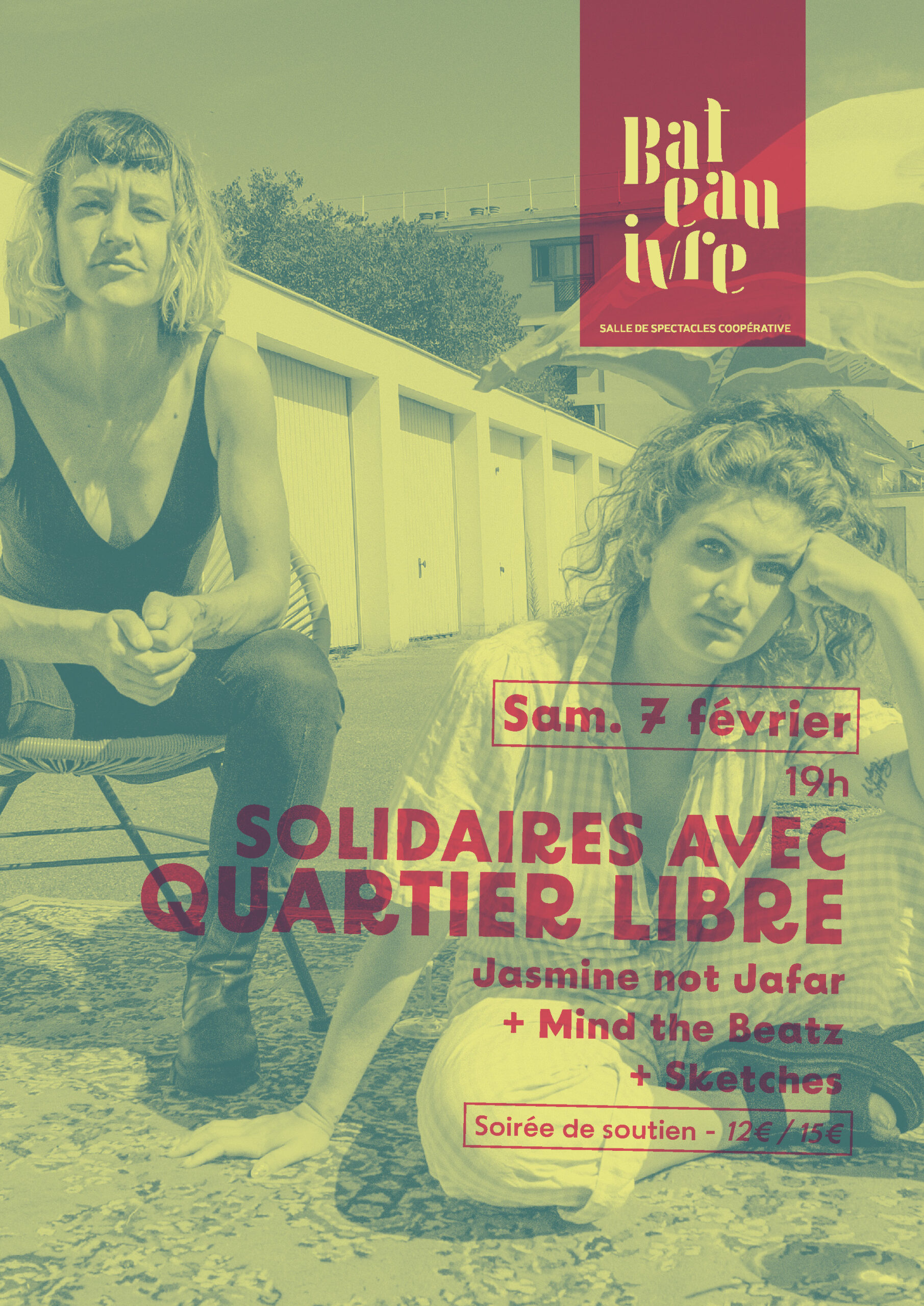 Solidaires avec quartier libre Jasmine Not Jafar + Mind The Beatz + Sketches