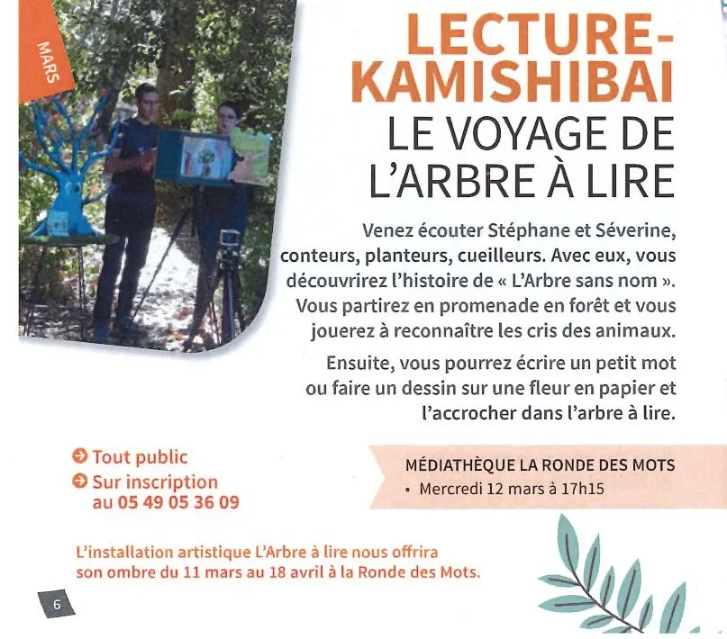 Lecture KAMISHIBAI " Le voyage de l'arbre à lire "