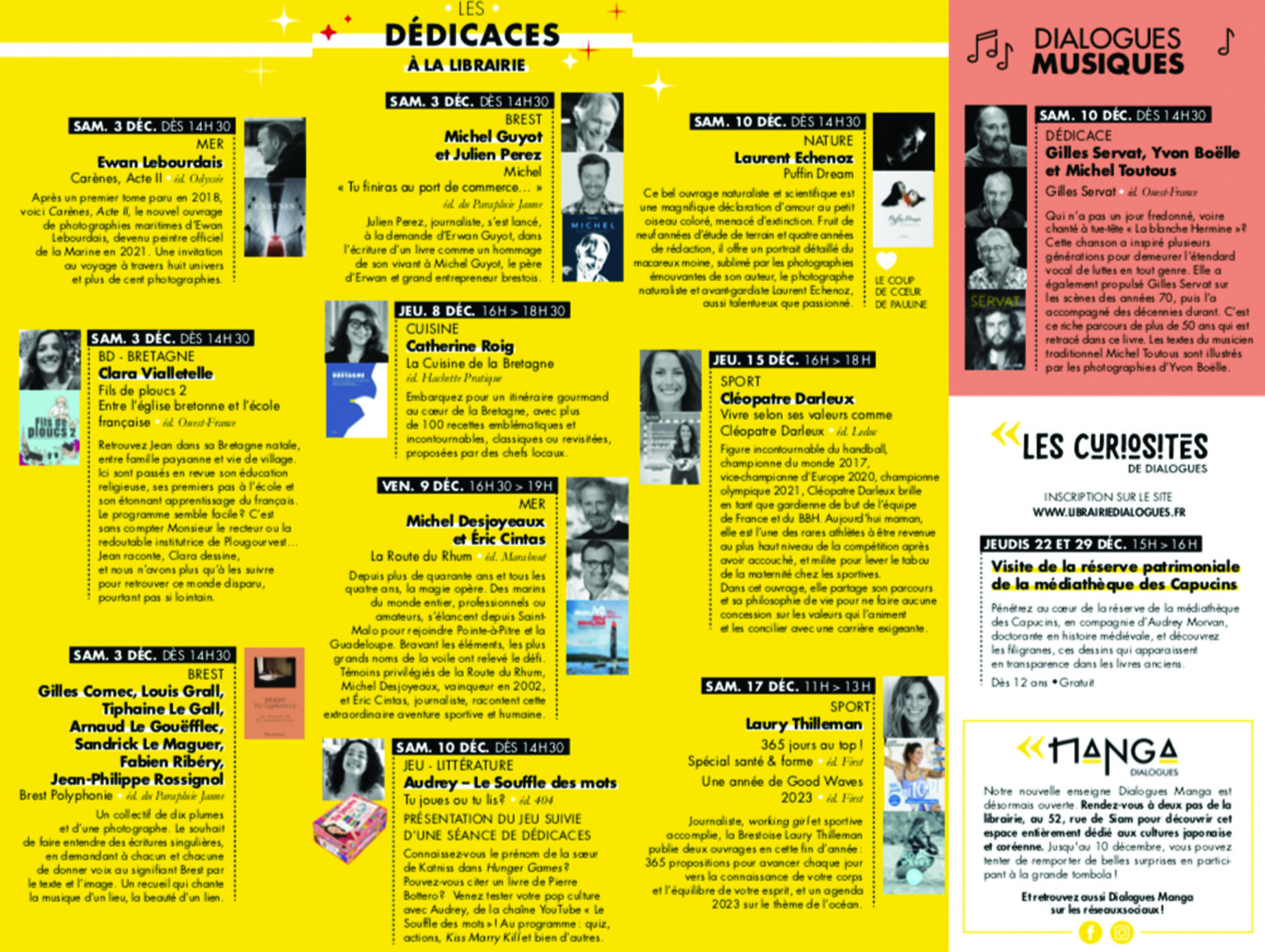 Brest. Librairie Dialogues, le programme de décembre 2022